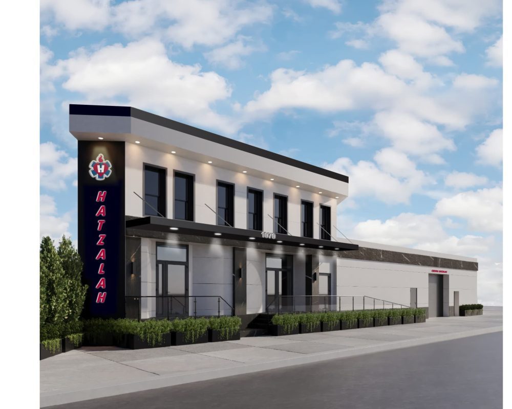 Architectural rendering of the Hatzalah facility