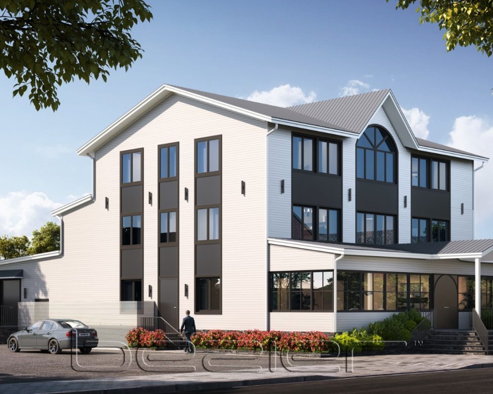 Architectural rendering of the Sea Gate Yeshiva building